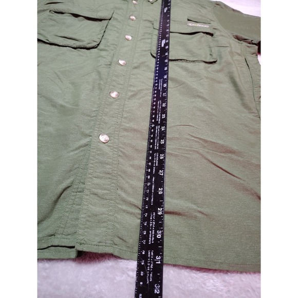 Exofficio Fishing Shirt Men XL Forest Green Nylon Outdoor Utility Quick Dry - Picture 3 of 8